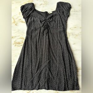 LA Hearts Pacsun Black Mini Dress with White Polka Dots